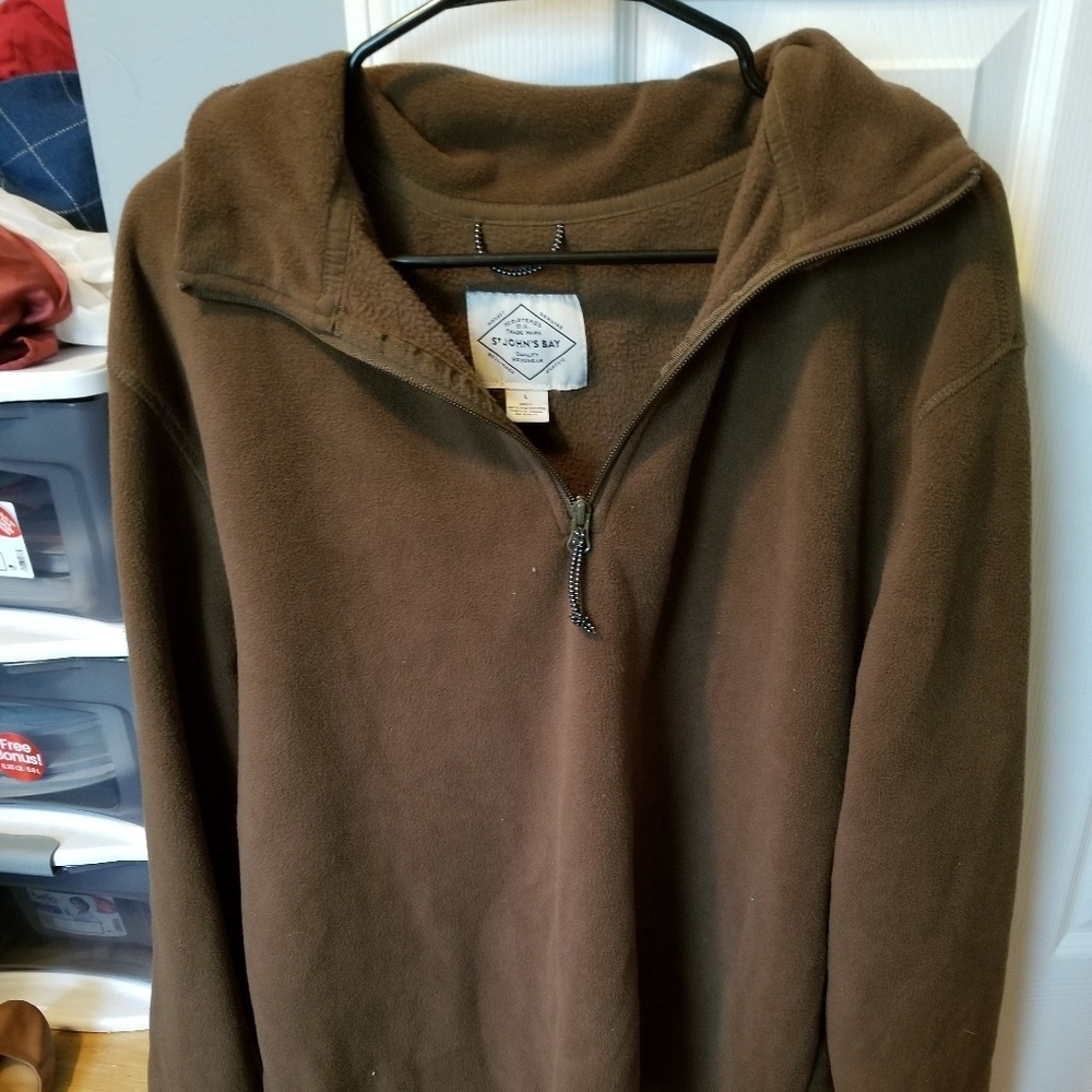 mens St.John's Bay pull over quarter zip